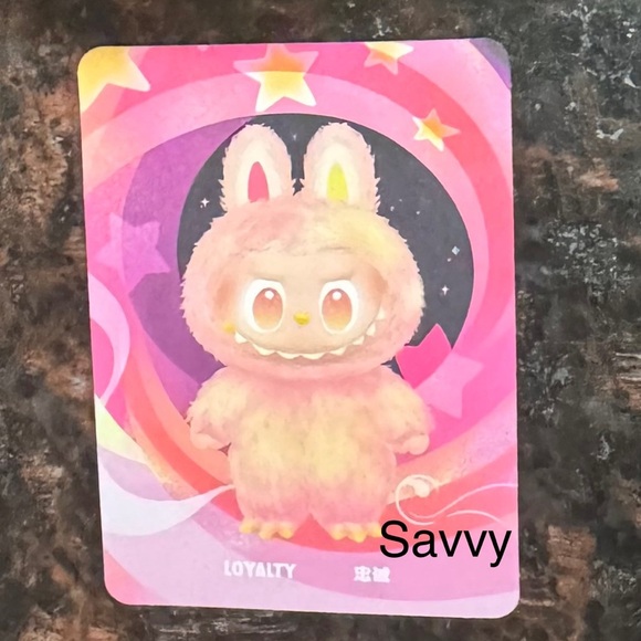 POP MART LABUBU Authentic Bing into Energy “Loyalty”Pink/Yell Plush Keychain NIB - Picture 5 of 12